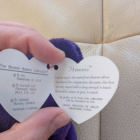 1997 Princess  bear, beanie baby, RARE - Picture 5 of 6